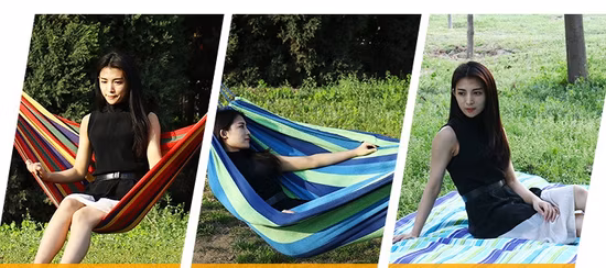 Portable Hammock with Two Balance Beam and Sturdy Metal Knot for Home, Backyard, Camping, Outdoor Wbb14589
