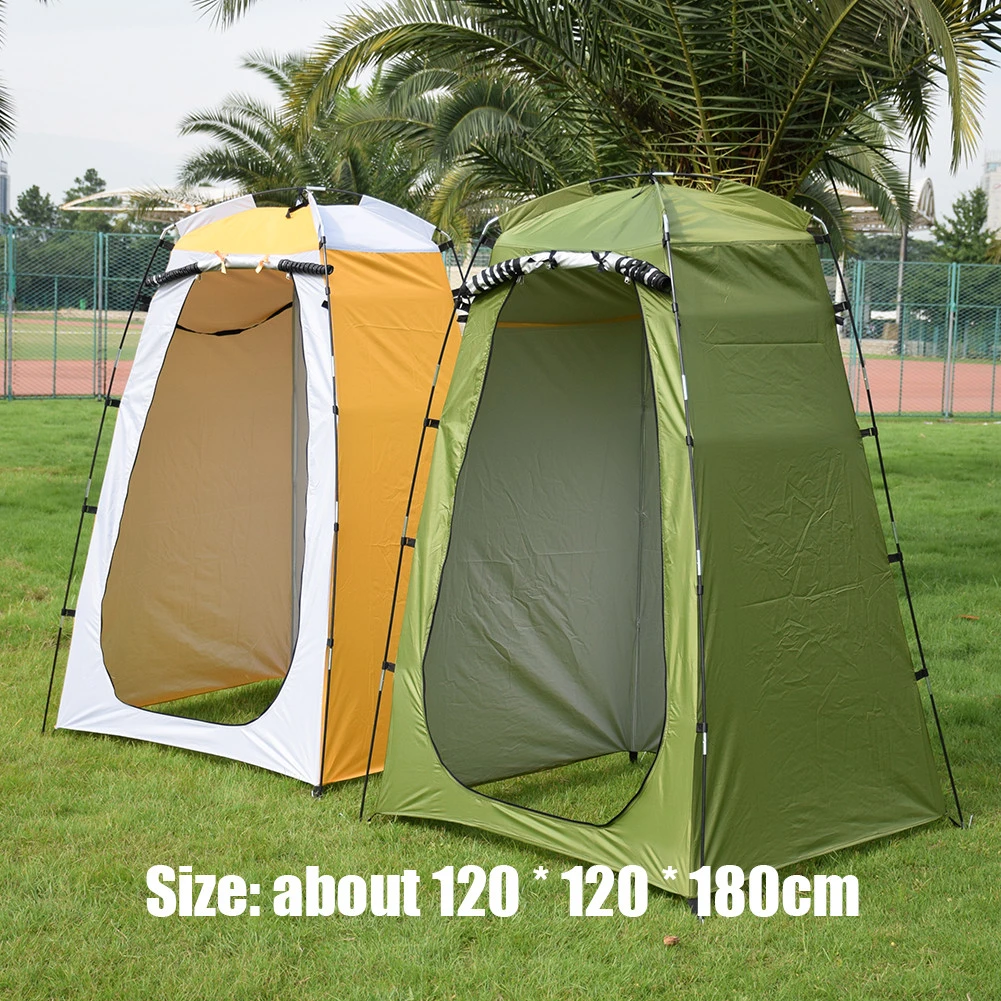 Dual Layer Waterproof Anti UV Tourist Tents Portable Changing Fitting Room Outdoor Camping Shower Bathing Tent Privacy Toilet