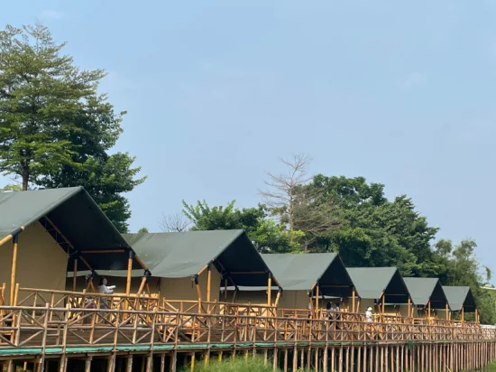 Ganzjahreszelte Oxford Safari Glamping-Zelte für 4–6 Personen für Camping