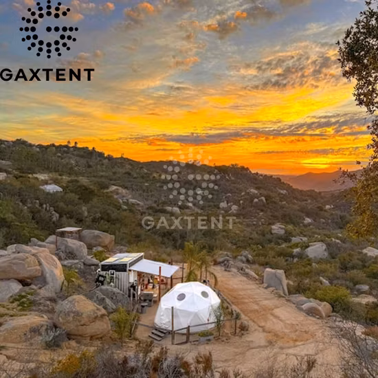 Luxuriöses Outdoor-Glamping-Kuppelzelt, geodätisches Kuppelzelt für Glamping-Haus