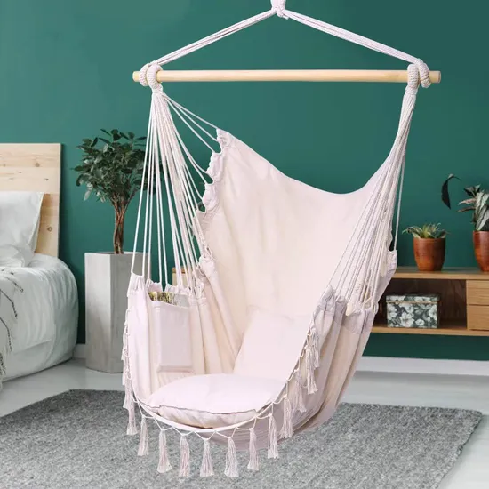 Tragbarer Camping-Spinning-Hängeschaukelstuhl, Strand-Hängemattenstuhl