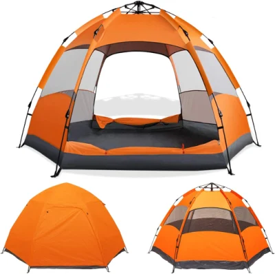 Instant Pop-up-Campingzelt für 2–3 Personen, automatisches, hydraulisches, wasserabweisendes Doppelschichtzelt für den Außenbereich