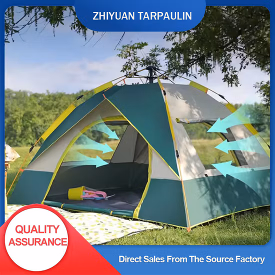 Instant Pop-up-Campingzelt für 2–3 Personen, automatisches, hydraulisches, wasserabweisendes Doppelschichtzelt für den Außenbereich